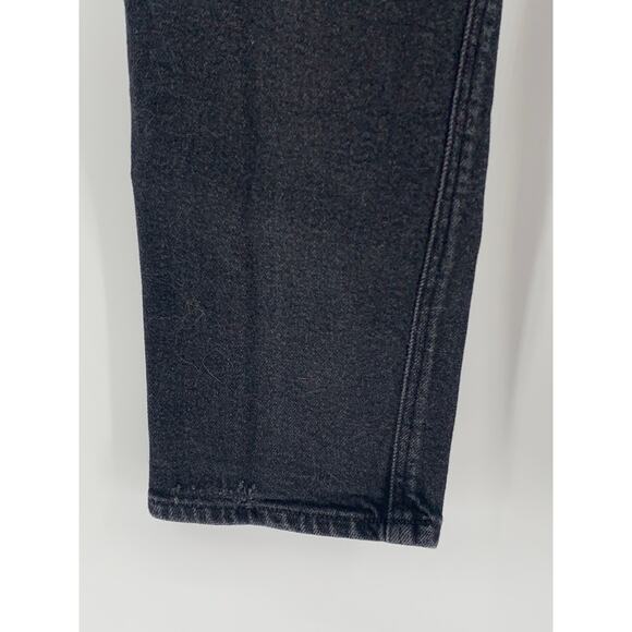 ASOS Women's Black Denim Distressed High-Rise Slim-Leg Regular-Fit Jeans SZ 28 - Picture 6 of 10